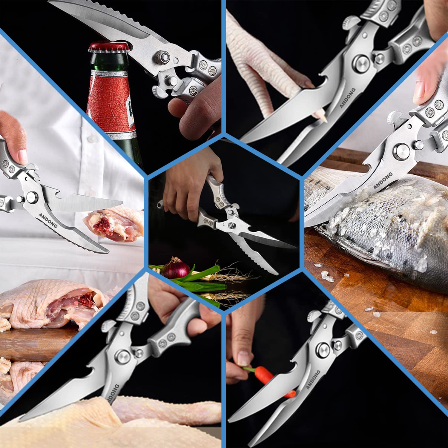 Andong heavy-duty scissors are dishwasher-safe after drying for easy cleaning
