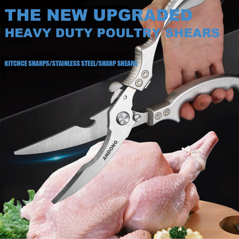 Andong poultry shears with leather sheath for safe storage and transport