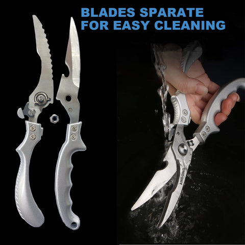 Andong spring-loaded poultry shears designed for bone cutting tasks
