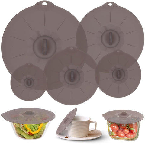 ANDYKEN silicone lid 4-inch on a bowl showing a tight seal and freshness