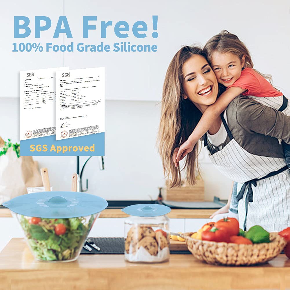 ANDYKEN silicone bowl cover in 10-inch size fits many pots.