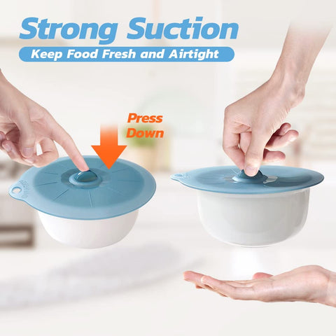 ANDYKEN silicone bowl cover fits a 6-inch bowl snugly.