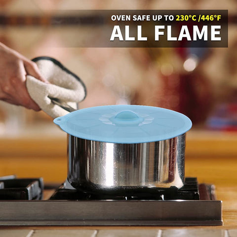 ANDYKEN silicone lid shown for microwave use to reduce splatter.