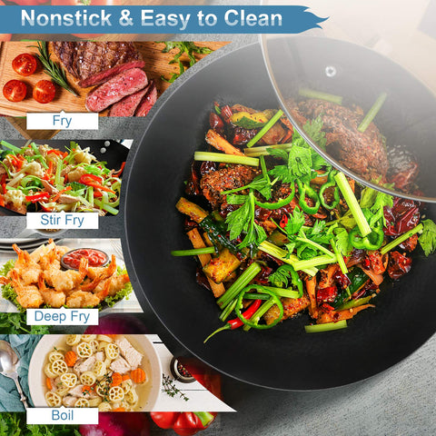 ANEDER carbon steel wok heats quickly and evenly for lively stir-fries