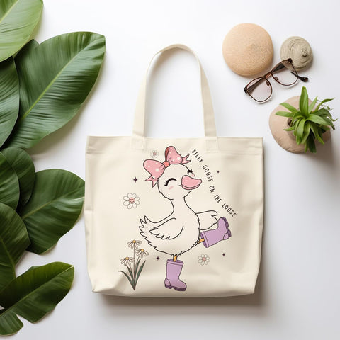 Anellyee goose-print tote as a gift option for goose lovers