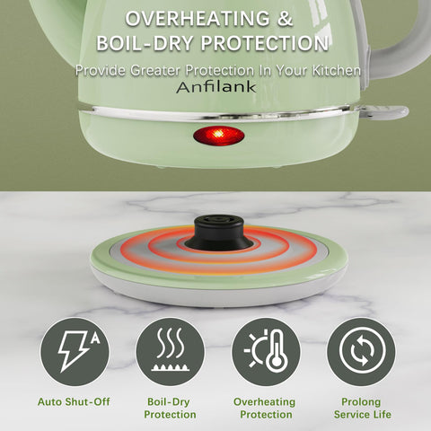 Anfilank automatic shut-off feature adds convenience and safety during use.