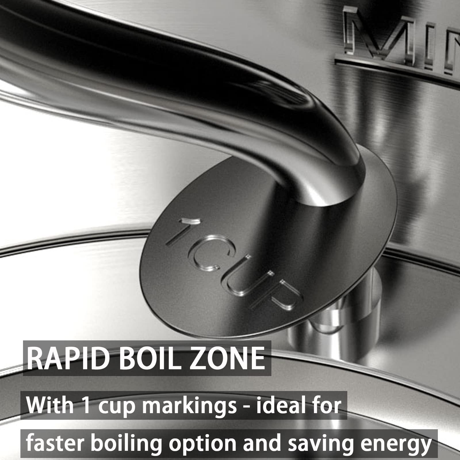 Anfilank boil-dry protection prevents damage when kettle is empty.