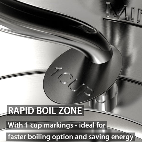 Anfilank boil-dry protection prevents damage when kettle is empty.