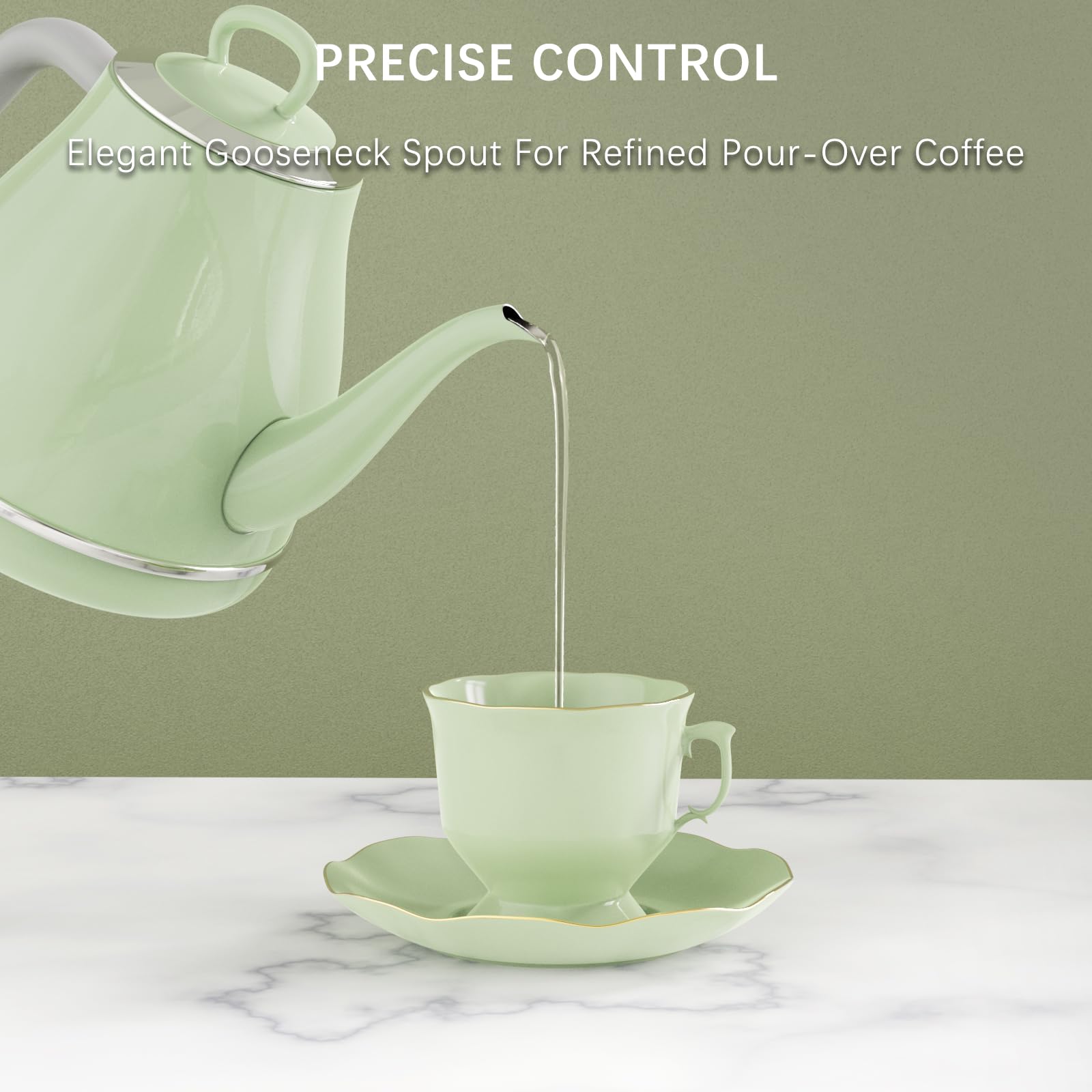 Anfilank balanced design with heat-resistant handle supports comfortable long pours.