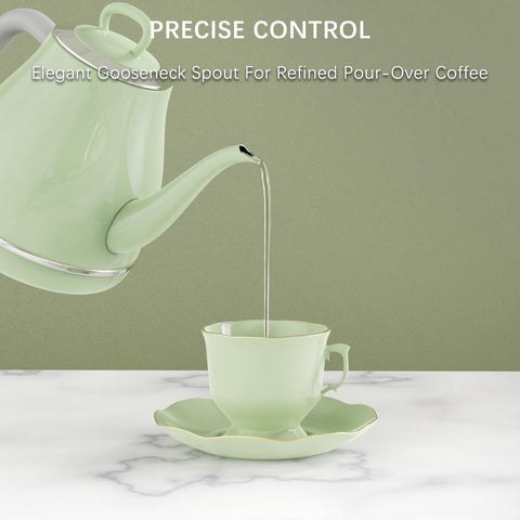 Anfilank balanced design with heat-resistant handle supports comfortable long pours.