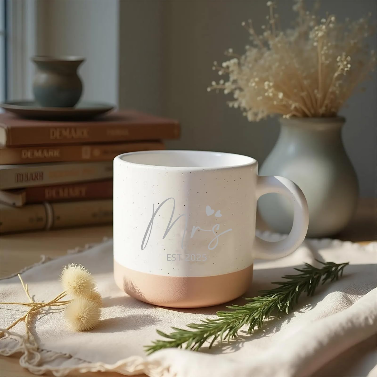 Anforsun gift-ready box with Mr and Mrs mugs and accessories.