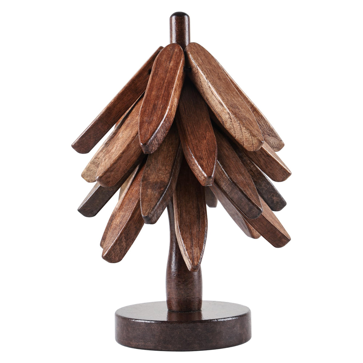 Anfrere tree-shaped trivet set with four trivets and stand protects surfaces from hot pots.
