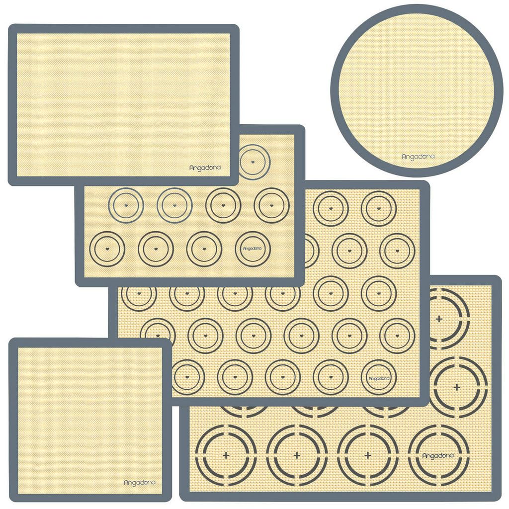 Angadona silicone baking mats set6 half-sheet in use for easy, non-stick baking