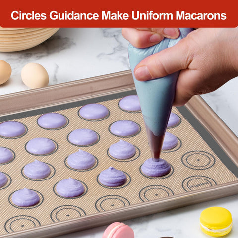Angadona silicone baking mat set6 quarter-sheet ready for precise, mess-free cookies and pastries