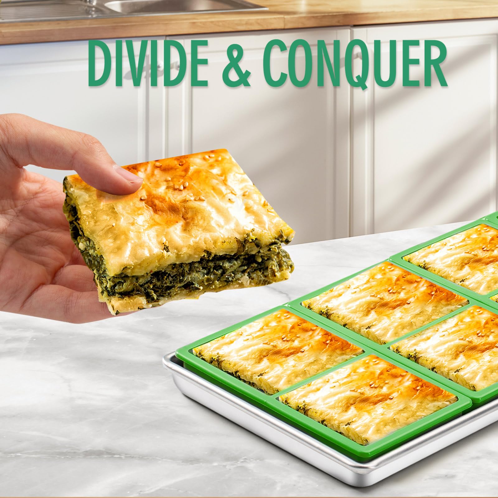 Angadona dishwasher-safe tray divider cleans quickly after batch processing.