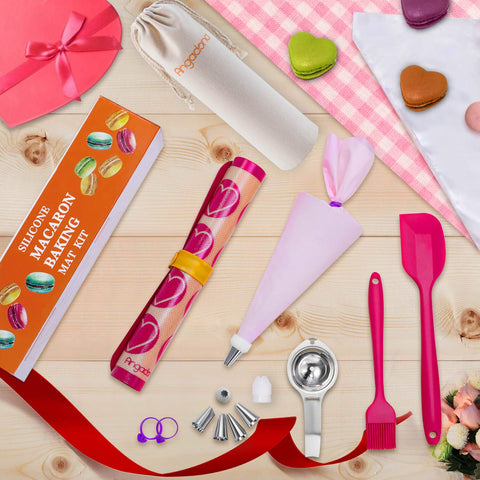Angadona half-sheet macaron mat fits standard US sheets for even baking.