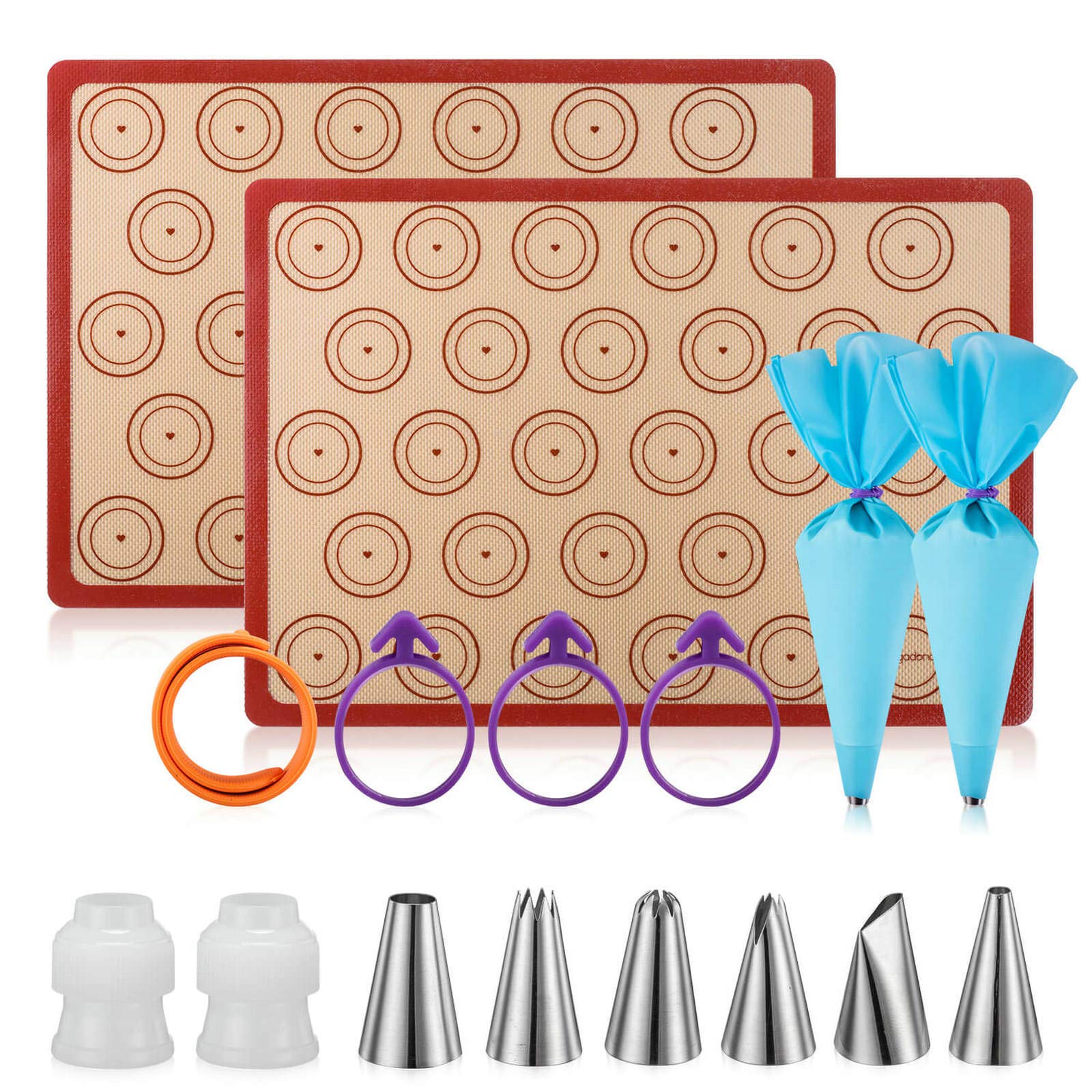 Angadona macaron mat two sheets with nonstick surface for easy release