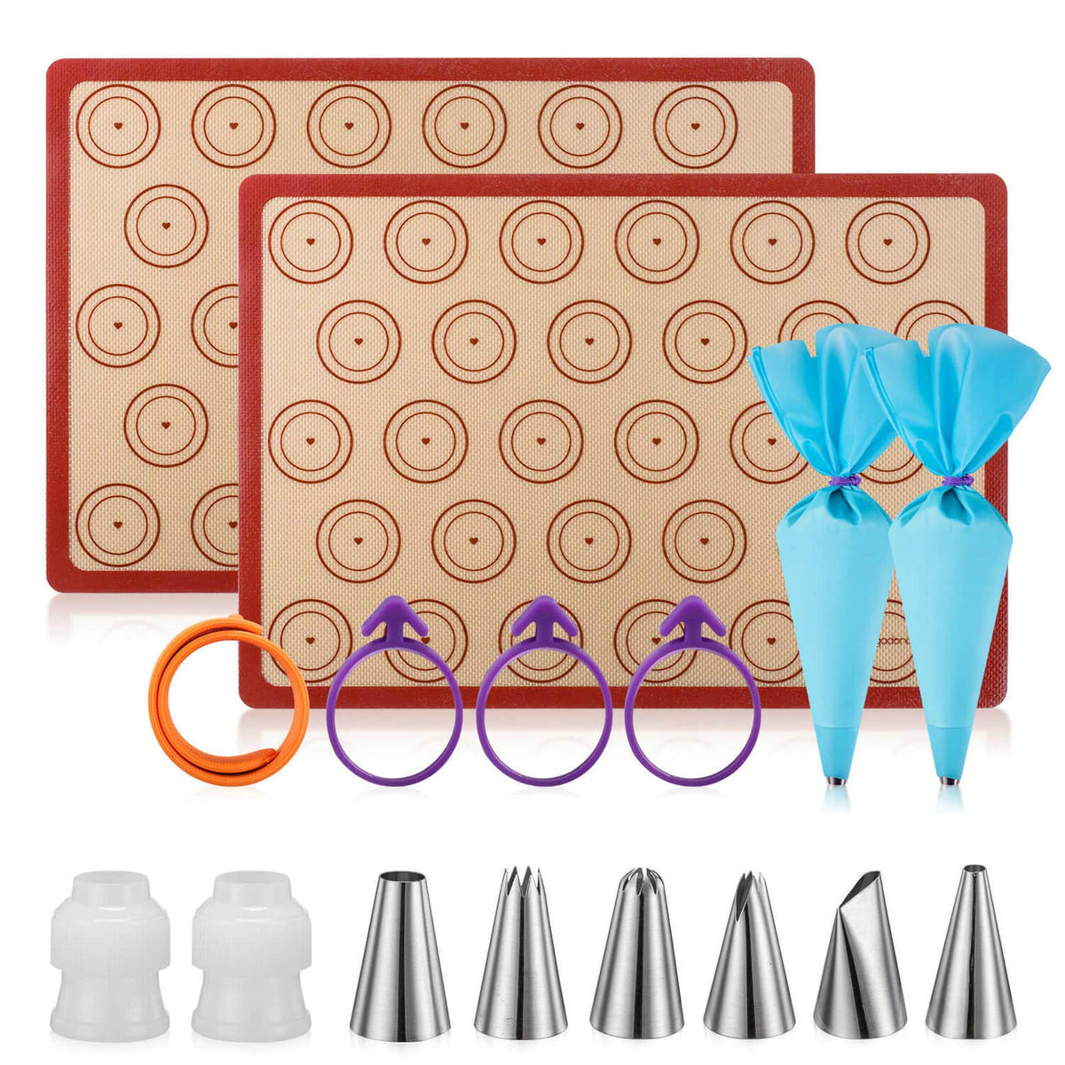 Angadona macaron mat two sheets with nonstick surface for easy release