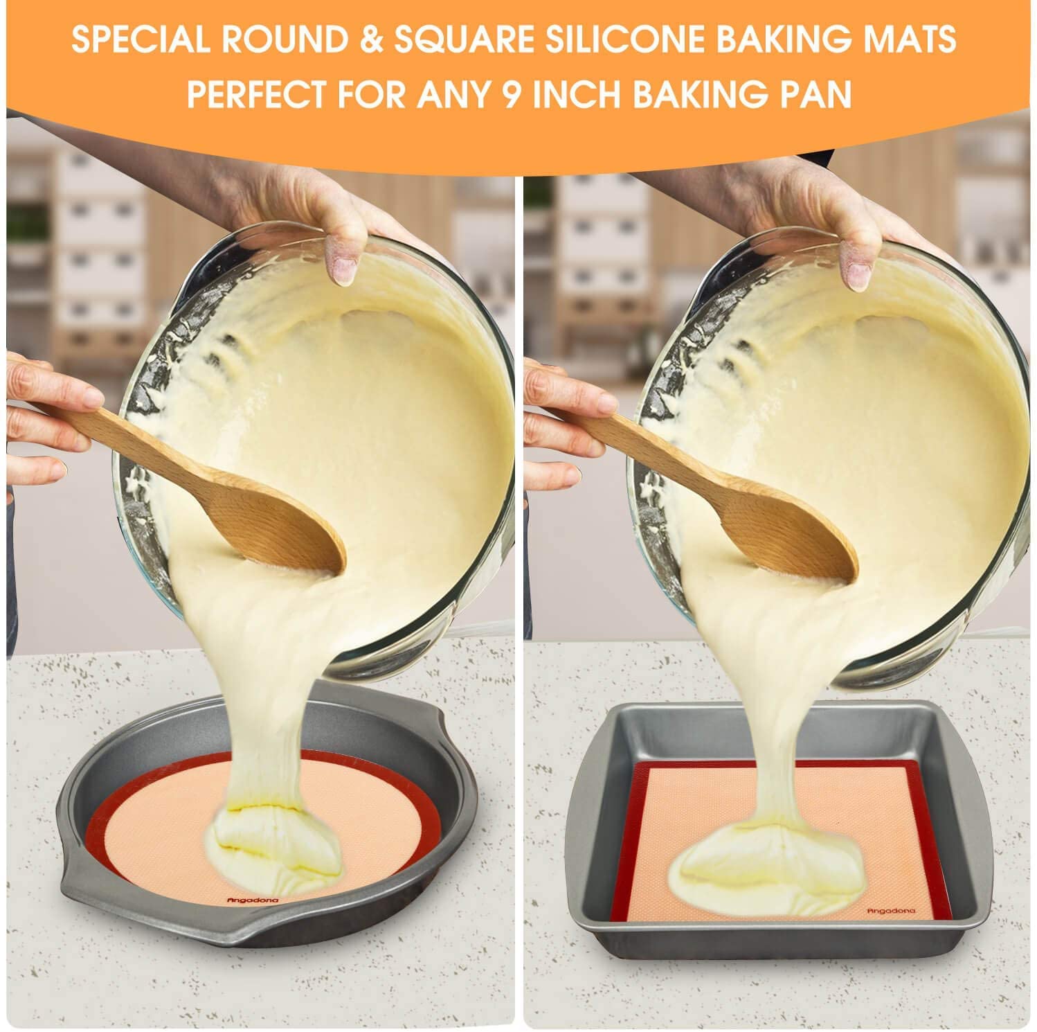 Angadona round 8.5-inch mat to bake pizzas evenly.
