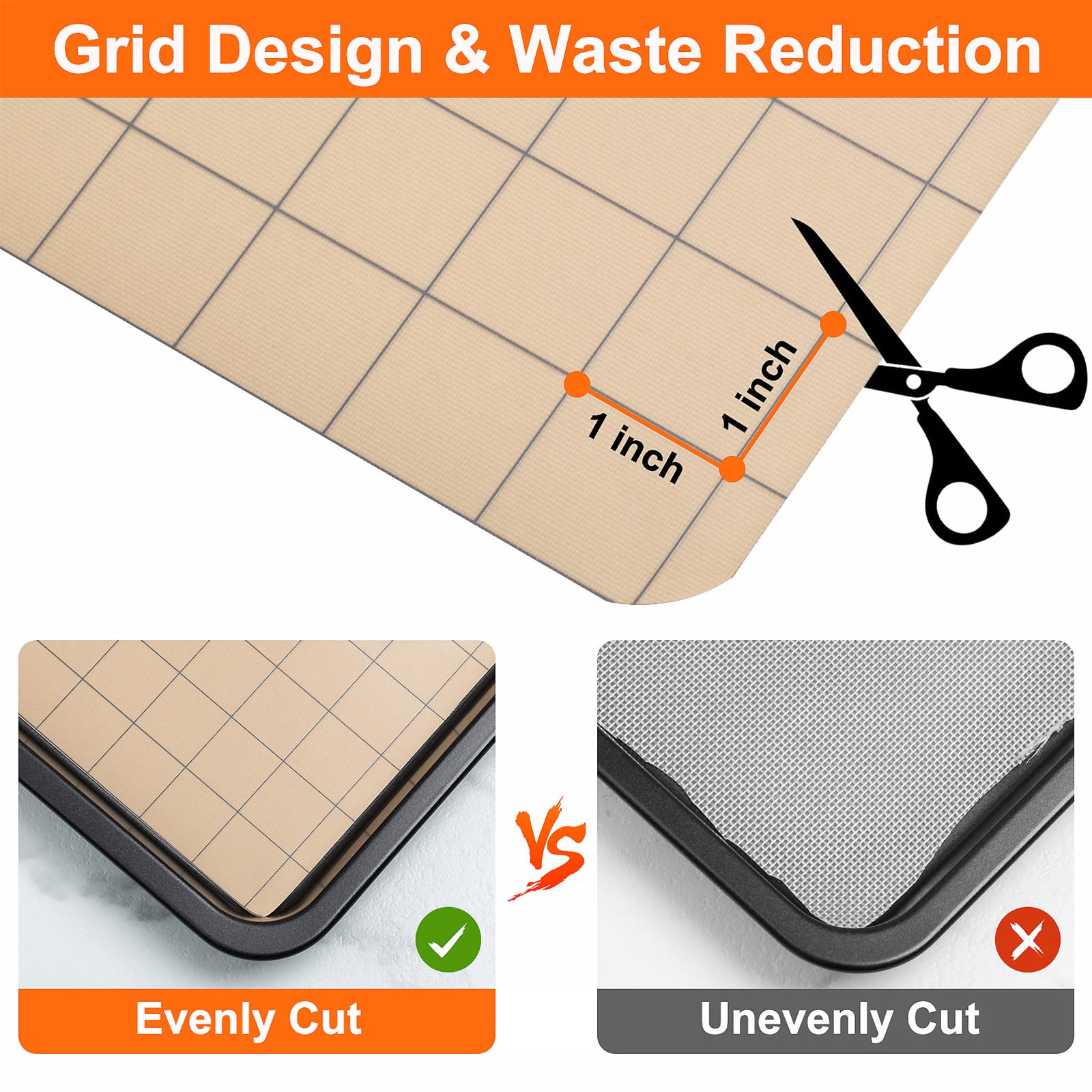 Angadona mat surface is nonstick for easy food release.