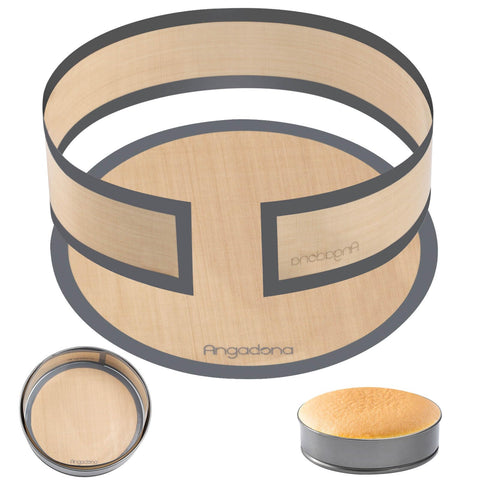 Angadona silicone baking mat for 9-inch springform pan enhances non-stick release and easy cake removal.