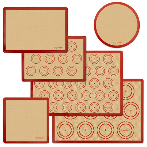 Angadona silicone baking mats on a half-sheet pan for easy nonstick baking.