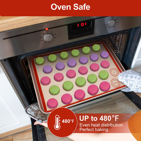 Angadona mats provide a nonstick surface for easy food release.