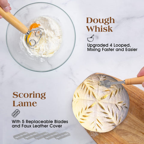 Angadona thermometer band helps monitor dough temperature during fermentation for consistency.