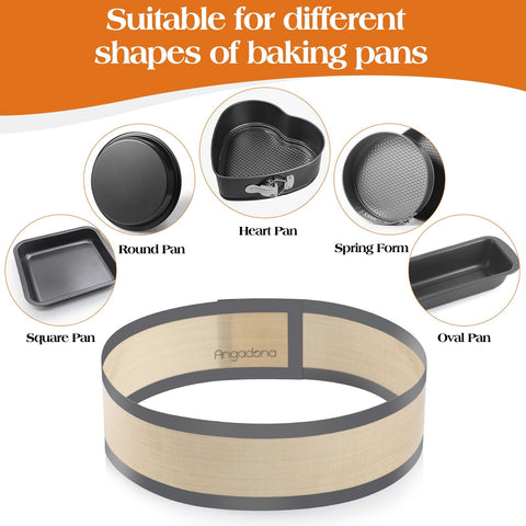 Angadona versatile mat works with different shapes and sizes of pans.