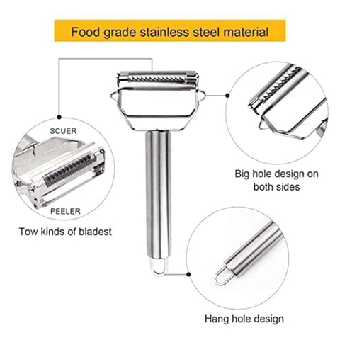 AnGeer vegetable peeler gliding over carrot and cucumber for clean slices