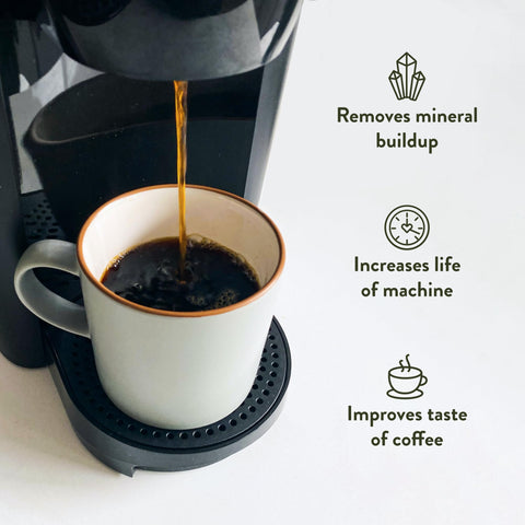 Steaming cup after descaling demonstrates improved taste potential.
