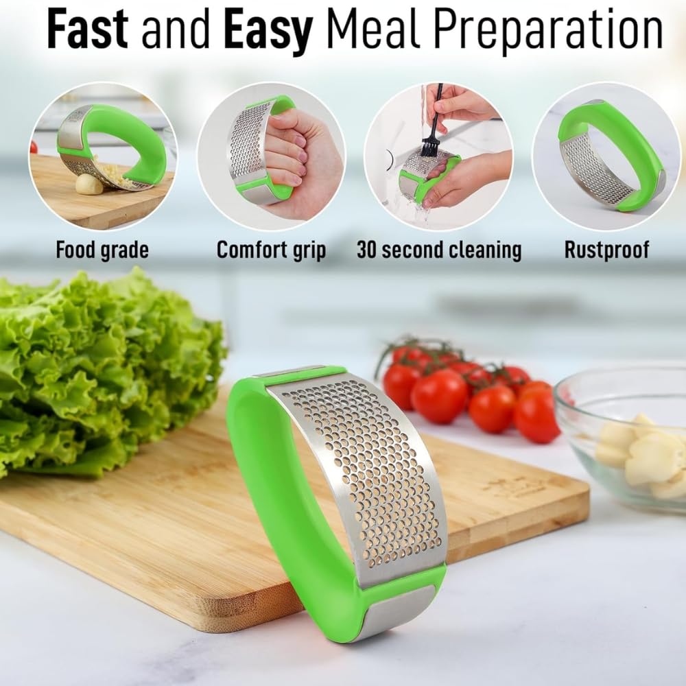 Angel's Peel Lounge kitchen tool set for chefs enhances garlic prep efficiency.