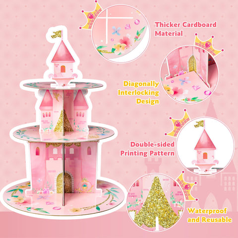 ANGOLIO cake tower display elevates treats into an elegant centerpiece.