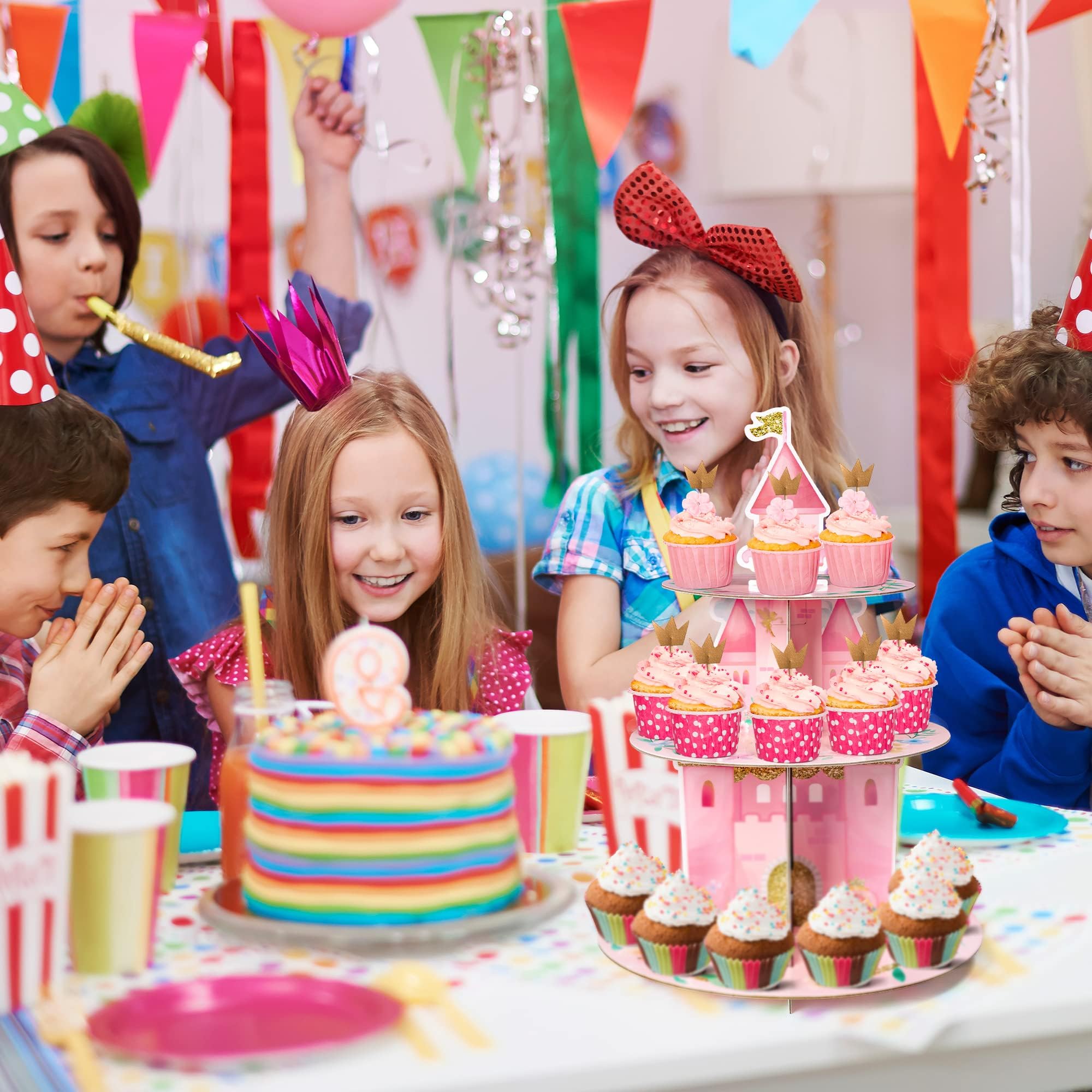ANGOLIO dessert stand kit ideal for birthdays, baby showers, and tea parties.