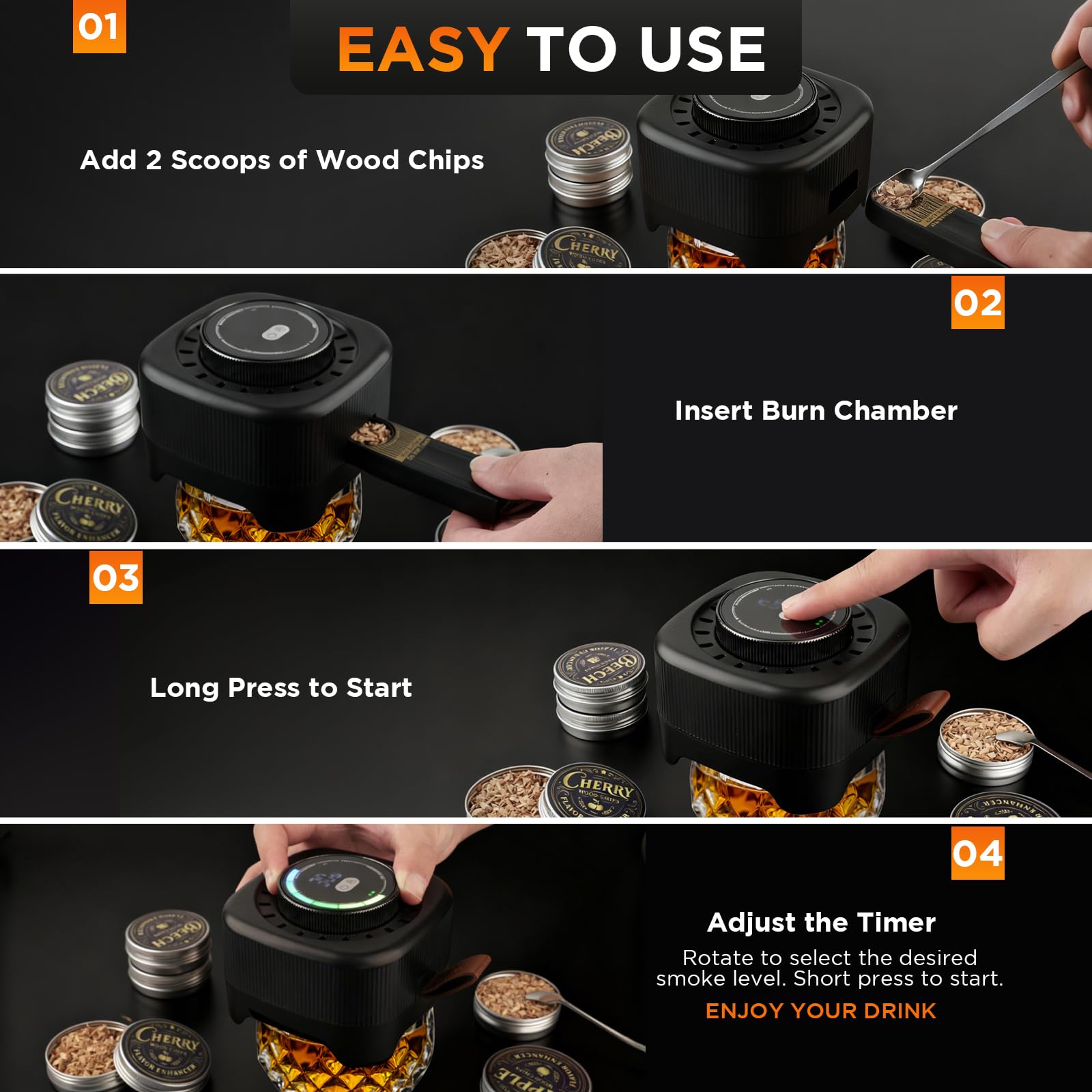 Angryicy versatile infuser suits cocktails, coffee, cheese, and snacks.