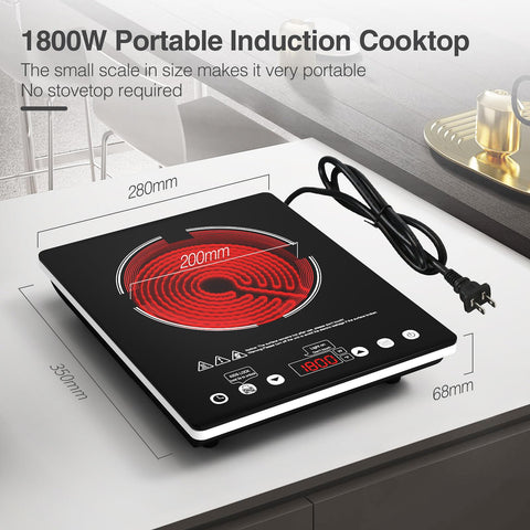 ANHANE nine power levels display for precise cooking control.