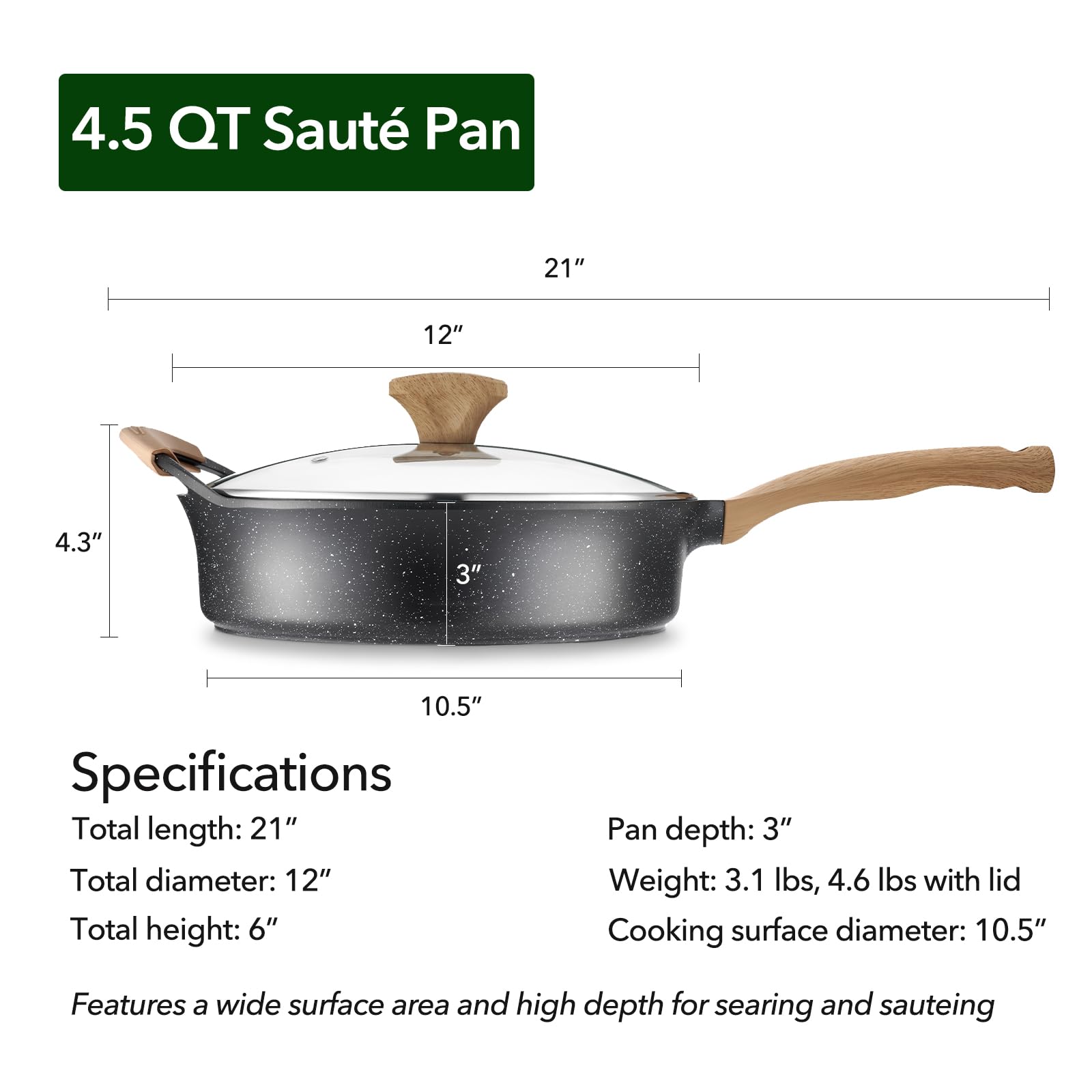 AnimoZest ergonomic woodgrain handle stays comfortable during busy cooking sessions.