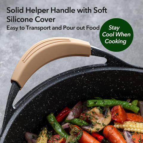 AnimoZest silicone cover on the helper handle protects hands during lifting.