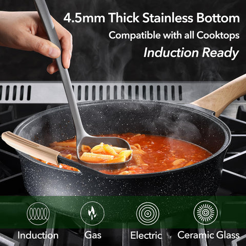 AnimoZest wide 10.5-inch surface supports quick sauté meals.