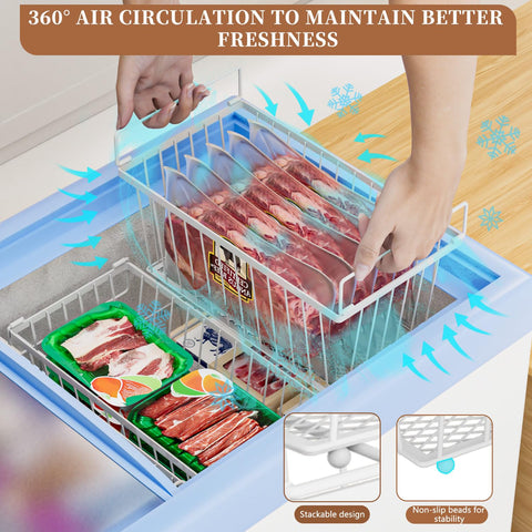 ANJUBAN 360-degree air circulation keeps contents fresh.