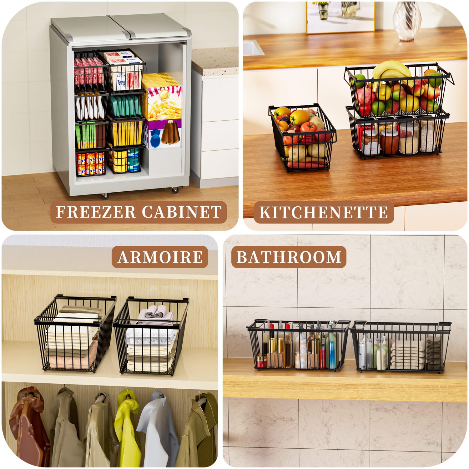 ANJUBAN 360-degree air circulation helps keep contents fresh and accessible.