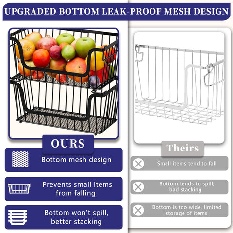 ANJUBAN bottom mesh design basket keeps small items contained and ventilated.