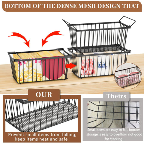 ANJUBAN bottom mesh freezer bin design keeps items secure and visible.
