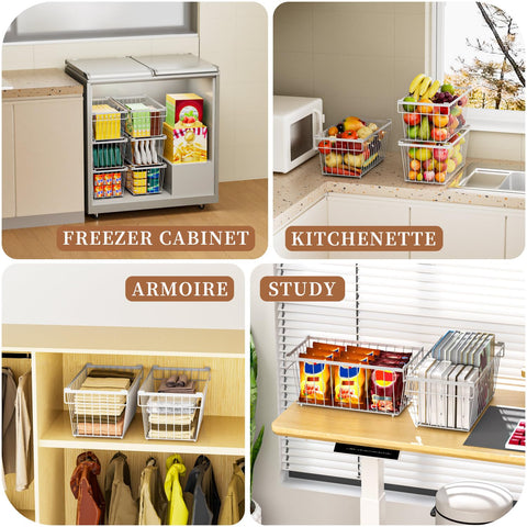 ANJUBAN dimensions 14.6x6x6.7 inch bins maximize space.