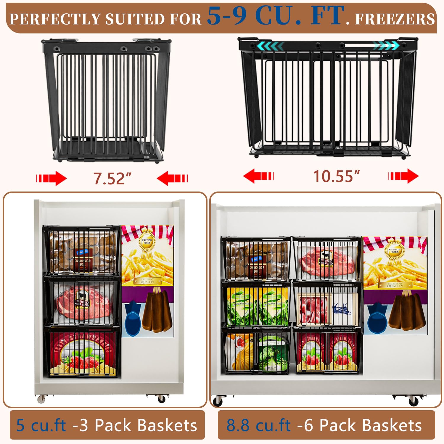 ANJUBAN in-use organized near fridge illustrates easy retrieval.