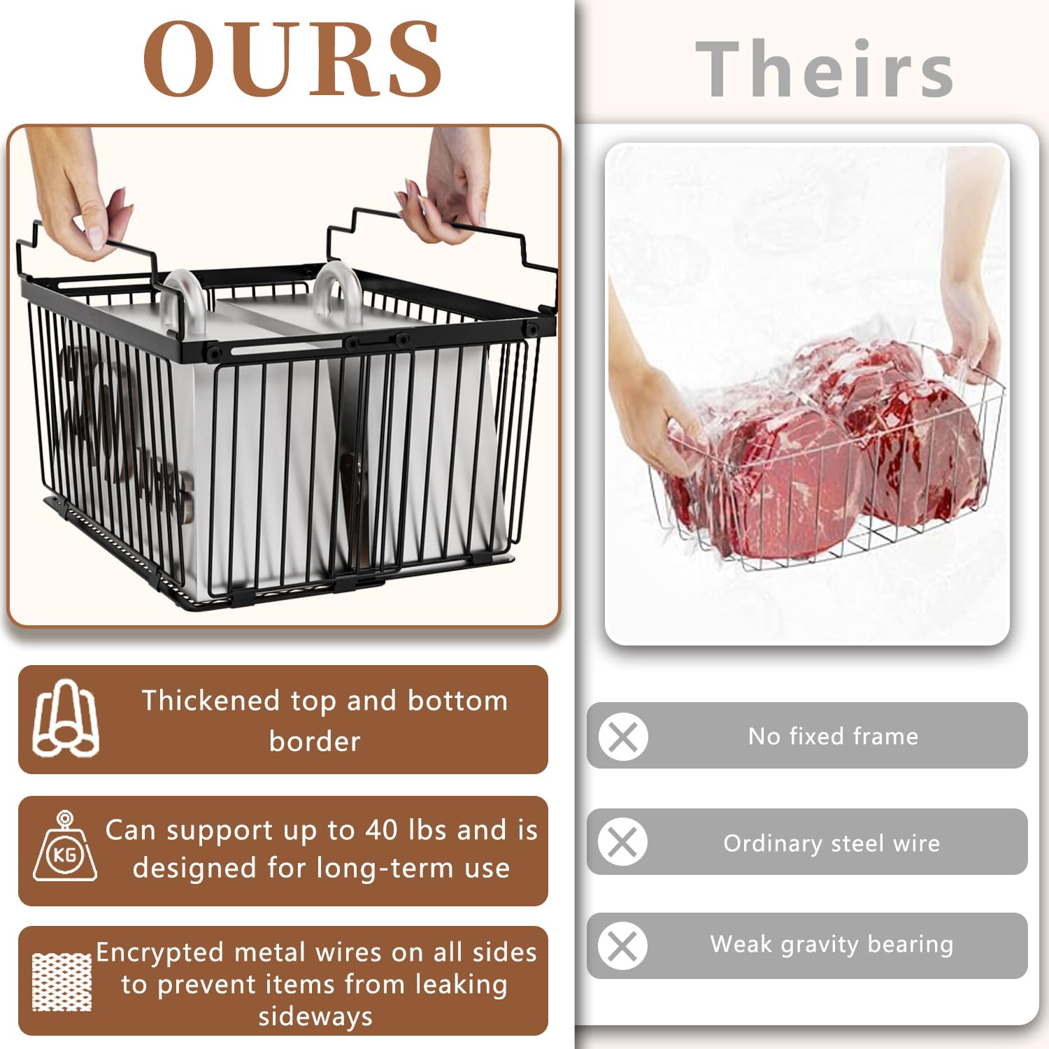 ANJUBAN thick-frame side view emphasizes durable, deformation-resistant storage.