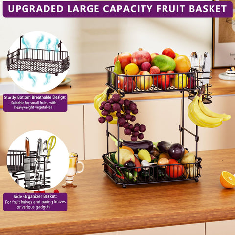 ANJUBAN side storage basket adds space for utensils and small tools.