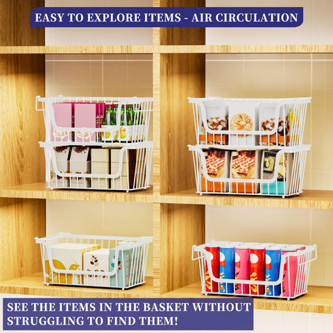 ANJUBAN leak proof bottom mesh prevents spills in pantry shelves