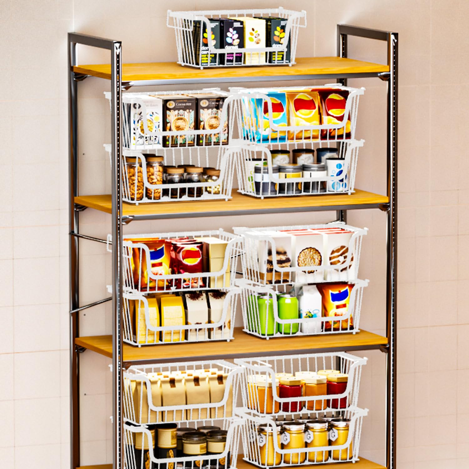 ANJUBAN non slip beads stabilize baskets when stacked
