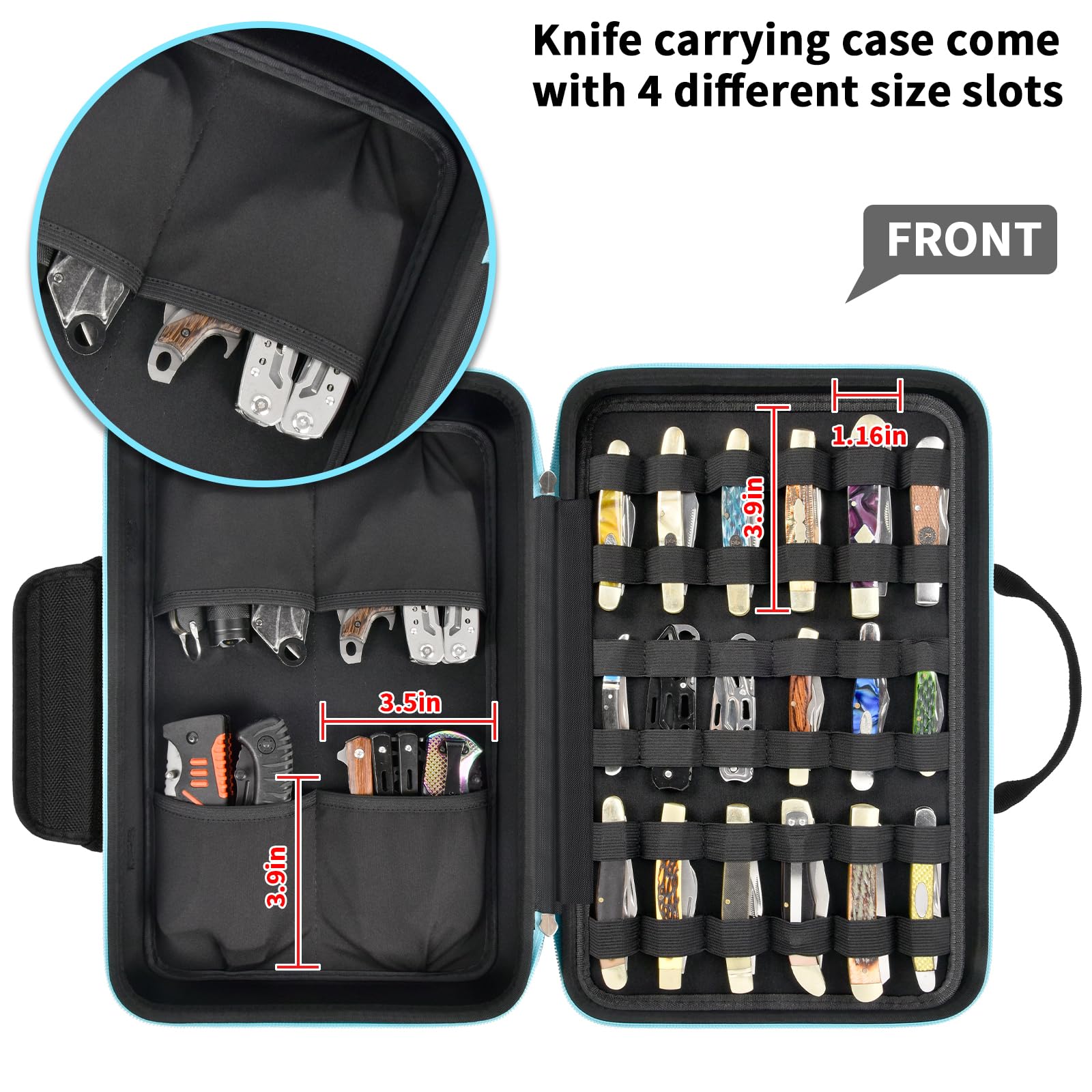 ANKHOH butterfly knife storage bag keeping fly blades secure and ready